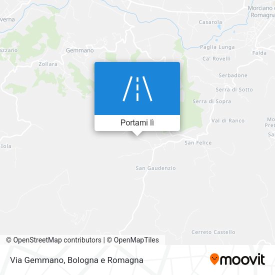Mappa Via Gemmano
