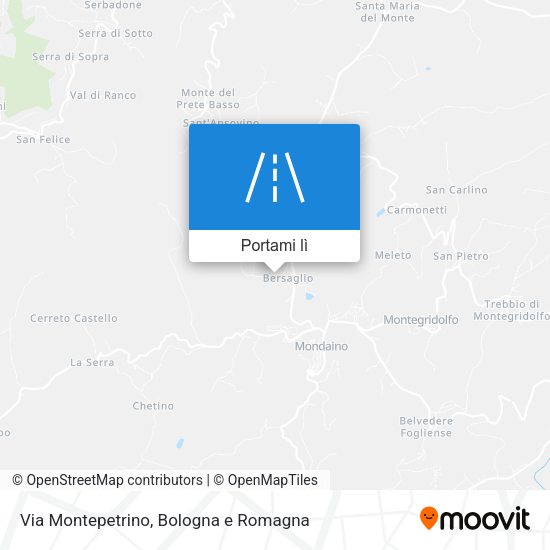 Mappa Via Montepetrino