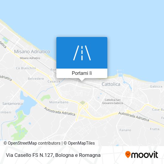 Mappa Via Casello FS N.127