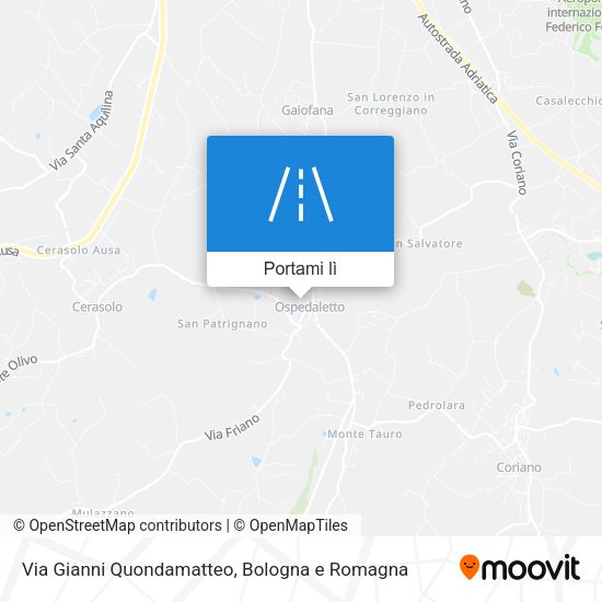 Mappa Via Gianni Quondamatteo