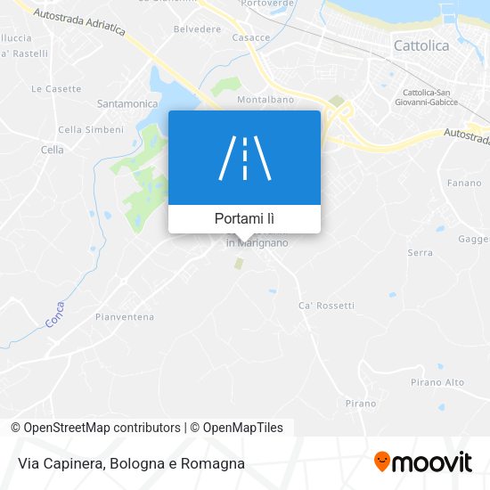 Mappa Via Capinera