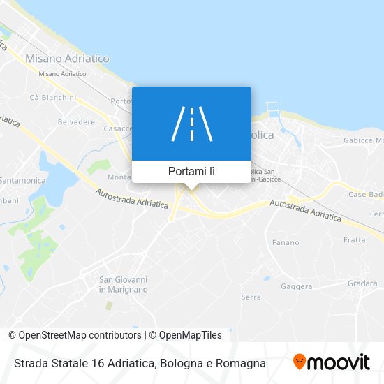 Mappa Strada Statale 16 Adriatica