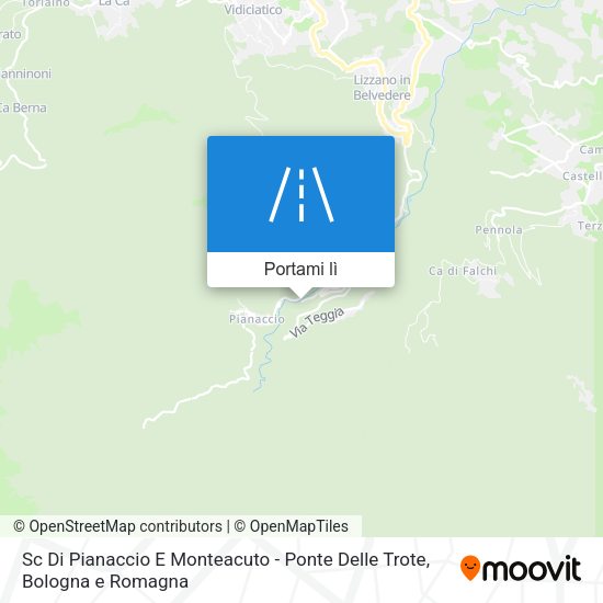Mappa Sc Di Pianaccio E Monteacuto - Ponte Delle Trote