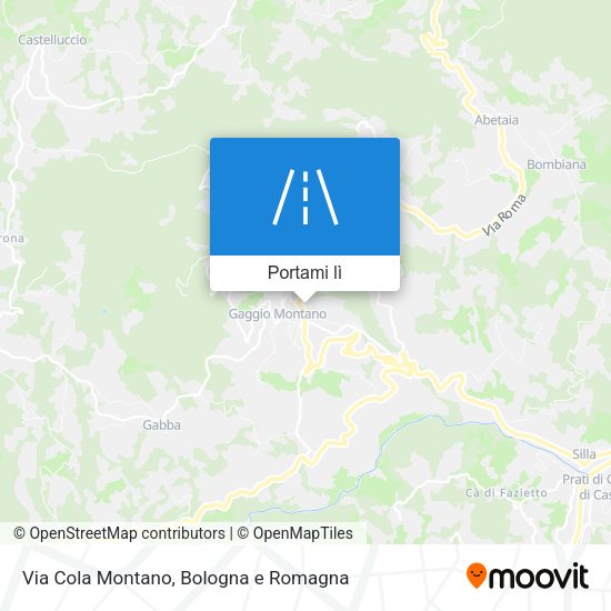 Mappa Via Cola Montano
