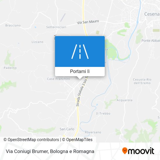Mappa Via Coniugi Brumer