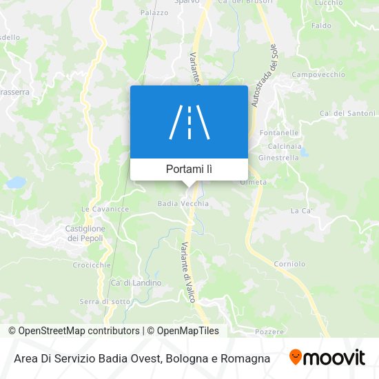 Mappa Area Di Servizio Badia Ovest