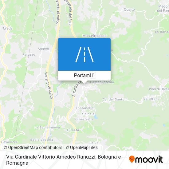Mappa Via Cardinale Vittorio Amedeo Ranuzzi