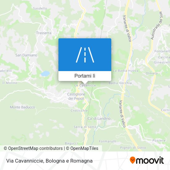 Mappa Via Cavanniccie