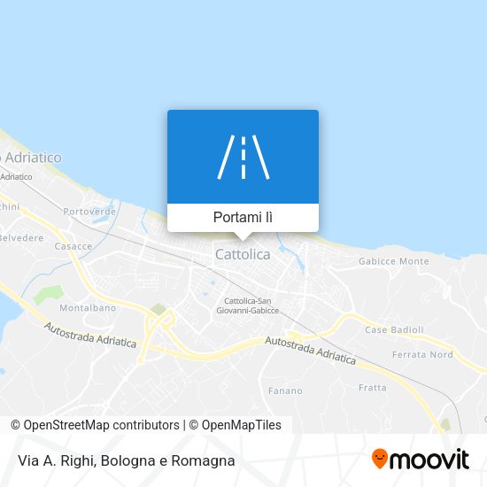 Mappa Via A. Righi