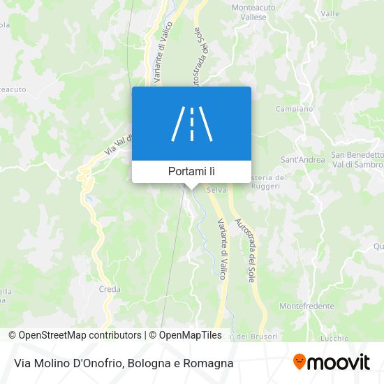 Mappa Via Molino D'Onofrio