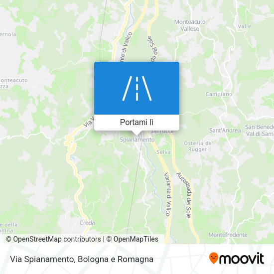 Mappa Via Spianamento