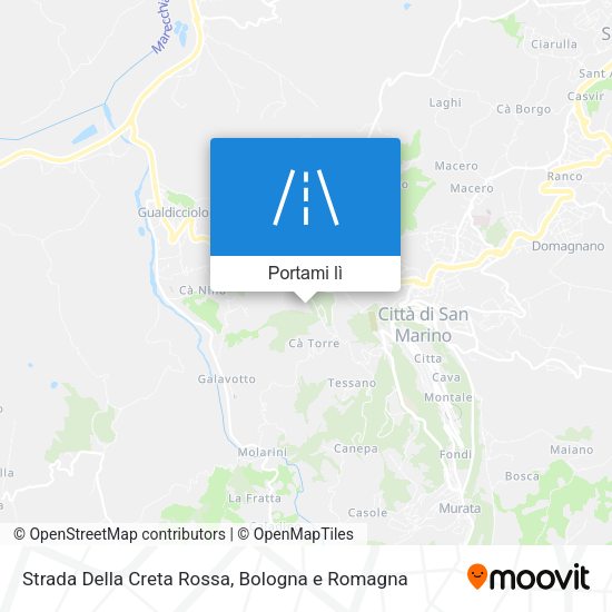 Mappa Strada Della Creta Rossa