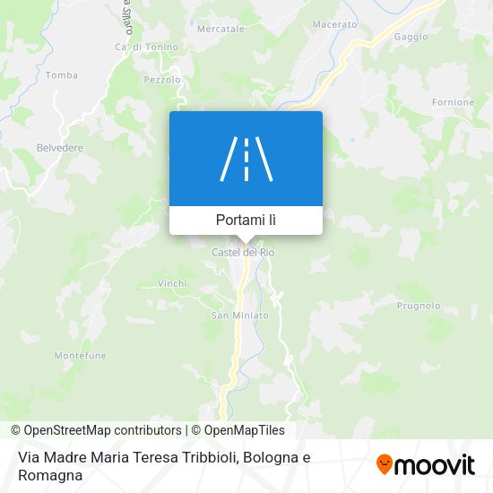 Mappa Via Madre Maria Teresa Tribbioli