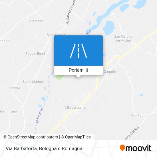 Mappa Via Barbatorta