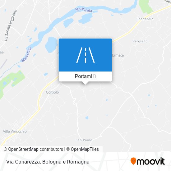 Mappa Via Canarezza