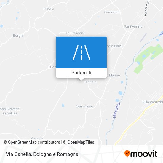 Mappa Via Canella