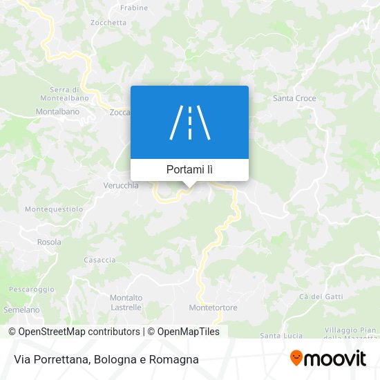 Mappa Via Porrettana