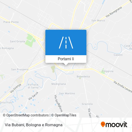 Mappa Via Bubani