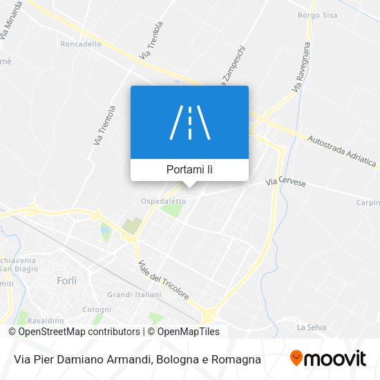 Mappa Via Pier Damiano Armandi