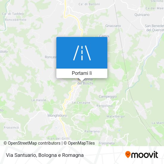Mappa Via Santuario