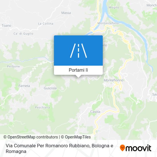 Mappa Via Comunale Per Romanoro Rubbiano