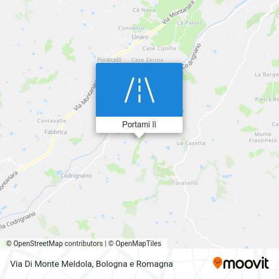 Mappa Via Di Monte Meldola