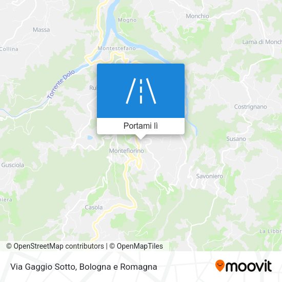 Mappa Via Gaggio Sotto