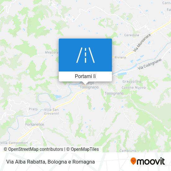 Mappa Via Alba Rabatta