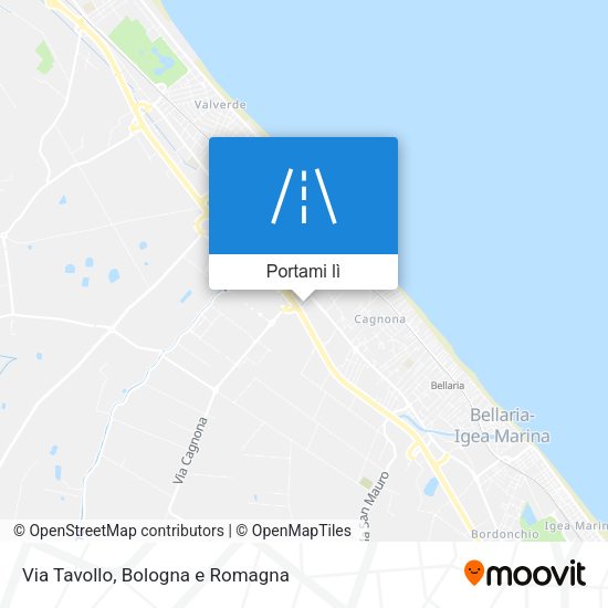 Mappa Via Tavollo