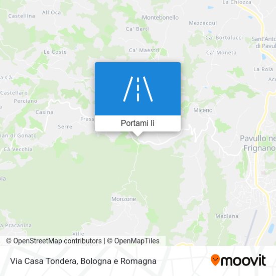 Mappa Via Casa Tondera