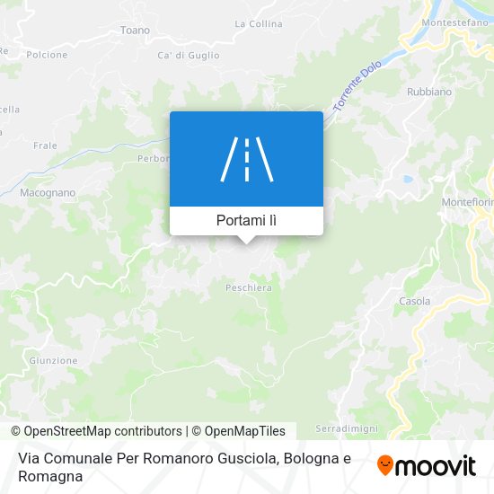 Mappa Via Comunale Per Romanoro Gusciola