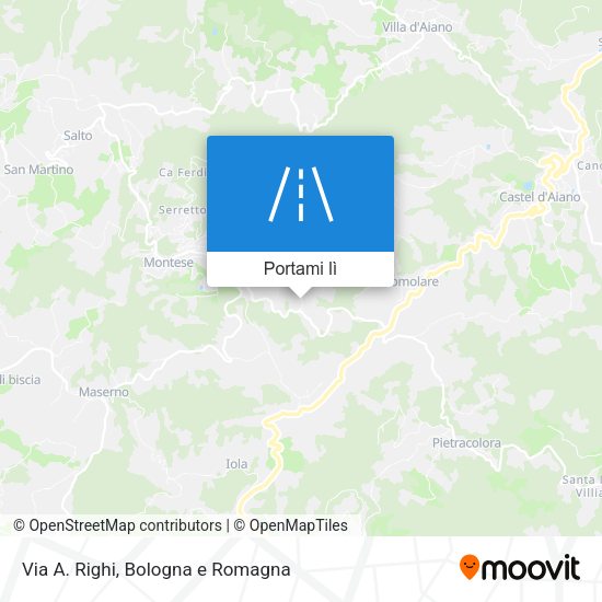 Mappa Via A. Righi