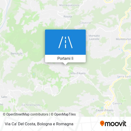 Mappa Via Ca' Del Costa