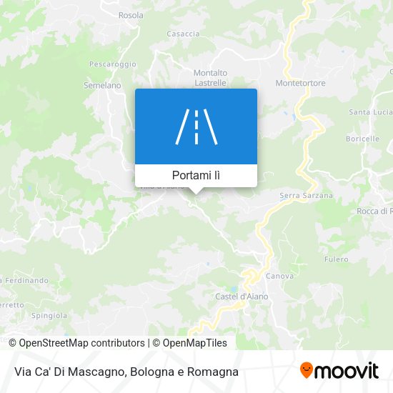 Mappa Via Ca' Di Mascagno