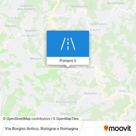 Mappa Via Borgno Antico