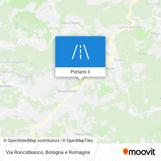 Mappa Via Roncobianco