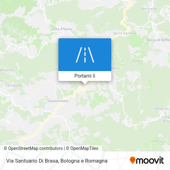 Mappa Via Santuario Di Brasa