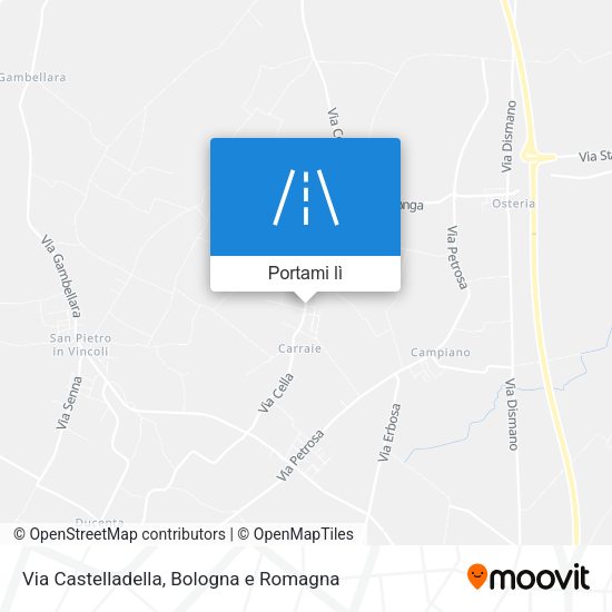 Mappa Via Castelladella