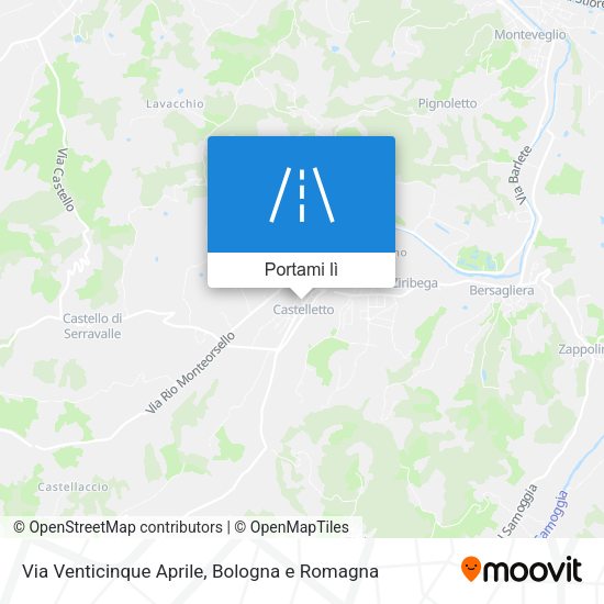 Mappa Via Venticinque Aprile