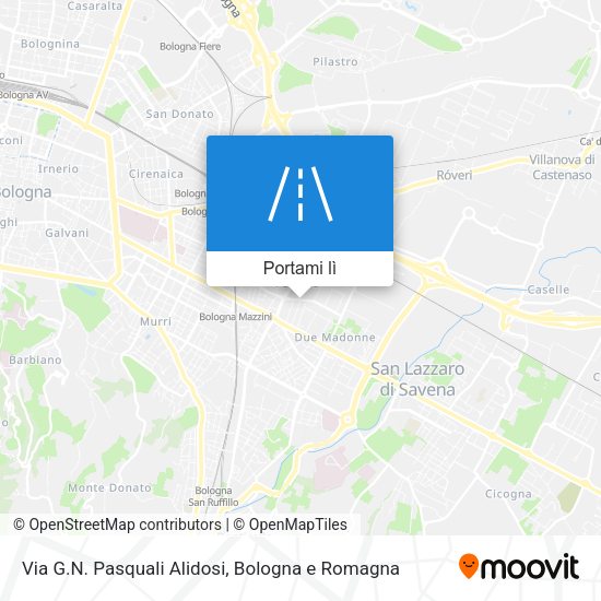 Mappa Via G.N. Pasquali Alidosi