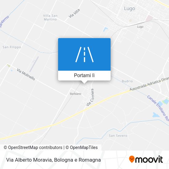 Mappa Via Alberto Moravia