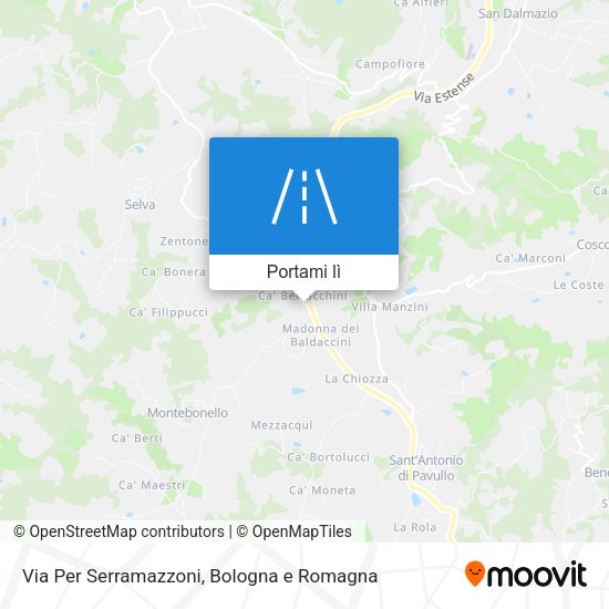 Mappa Via Per Serramazzoni