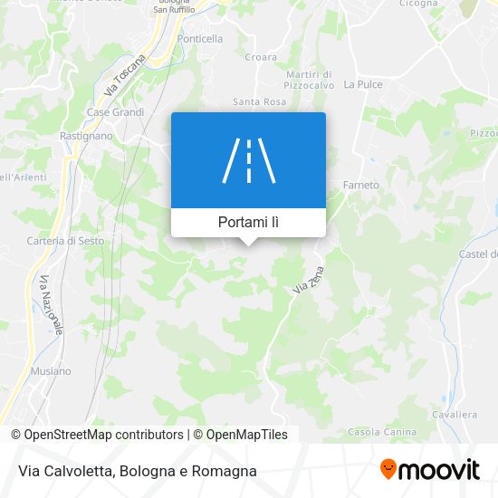 Mappa Via Calvoletta