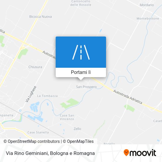 Mappa Via Rino Geminiani