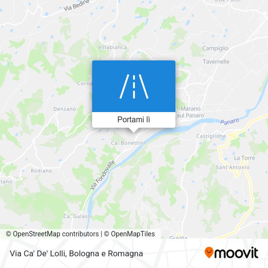 Mappa Via Ca' De' Lolli