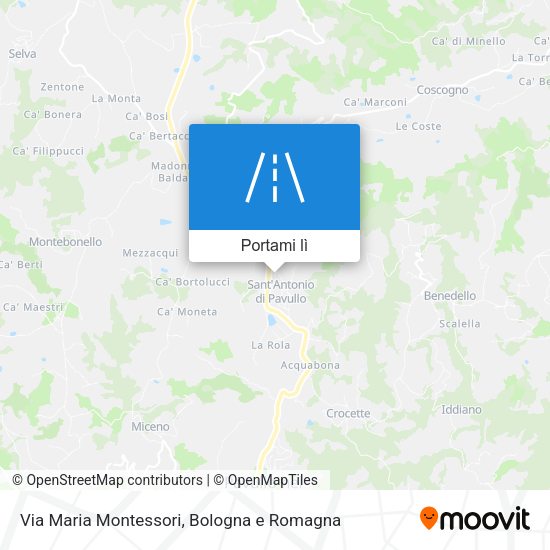 Mappa Via Maria Montessori