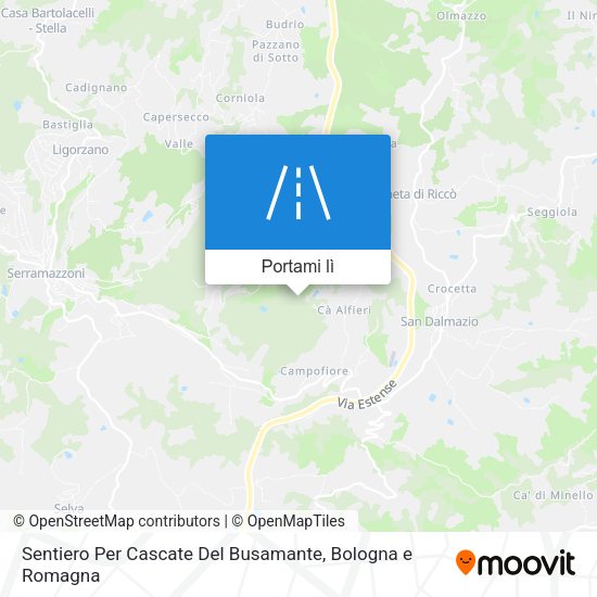 Mappa Sentiero Per Cascate Del Busamante