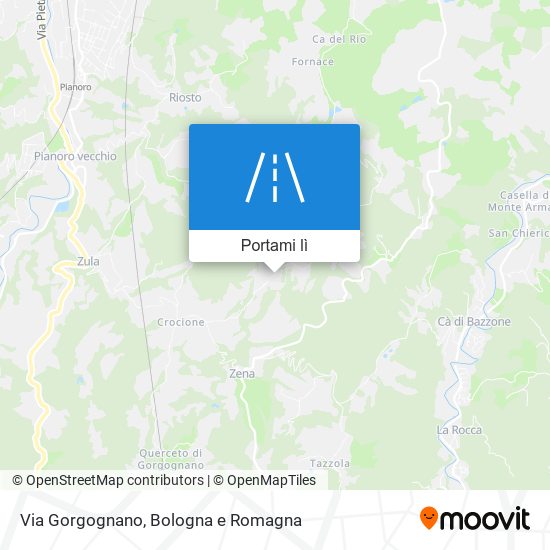 Mappa Via Gorgognano