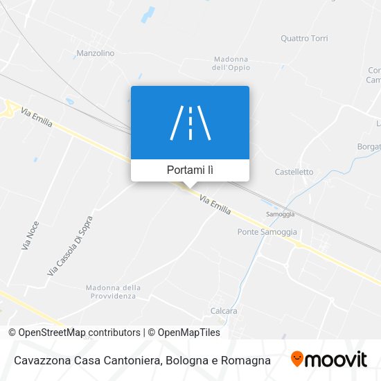 Mappa Cavazzona Casa Cantoniera