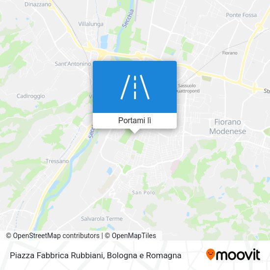 Mappa Piazza Fabbrica Rubbiani